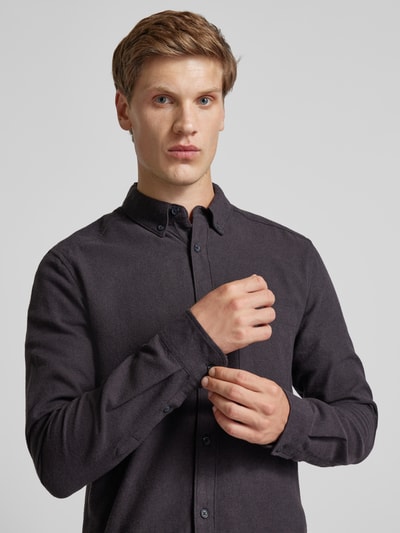 Only & Sons Koszula casualowa o kroju slim fit z kieszenią na piersi model ‘GUDMUND’ Czarny 3