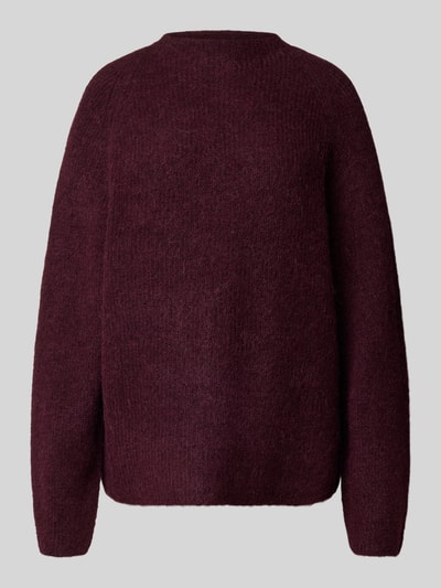 Selected Relaxed Fit Strickpullover aus Woll-Mix Modell 'SIA' Pflaume 2