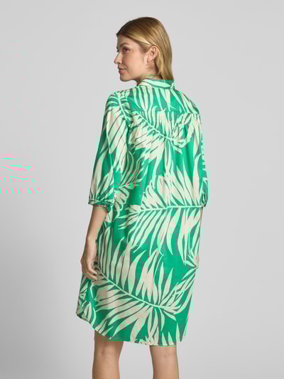 Milano Italy Knielanges Kleid mit Hemdblusenkragen Gruen 5