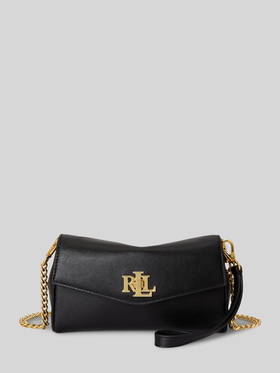 Lauren Ralph Lauren Schoudertas van echt leer met afneembare draagketting Zwart - 2