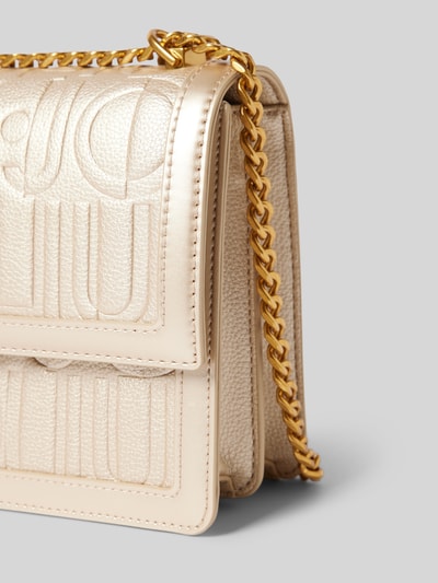 Liu Jo White Handtasche mit Label-Applikation Modell 'ADONIDE' Gold 3