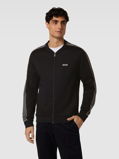 BOSS Sweatjacke mit Label-Stitching Black 4