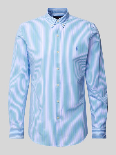 Polo Ralph Lauren Koszula casualowa o kroju slim fit z kołnierzykiem typu button down Błękitny 2