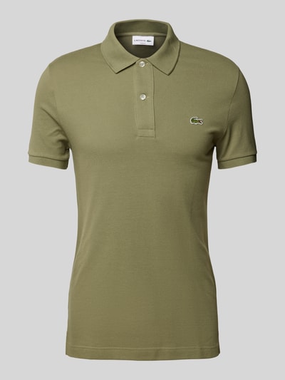 Lacoste Slim Fit Poloshirt mit Label-Patch Modell 'PIQUE' Oliv 1