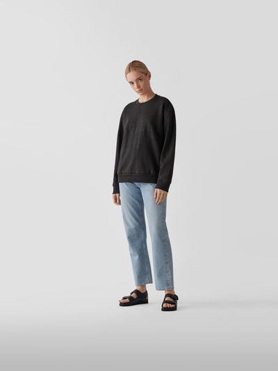 MM6 Maison Margiela Sweatshirt mit Label-Print Schwarz 1