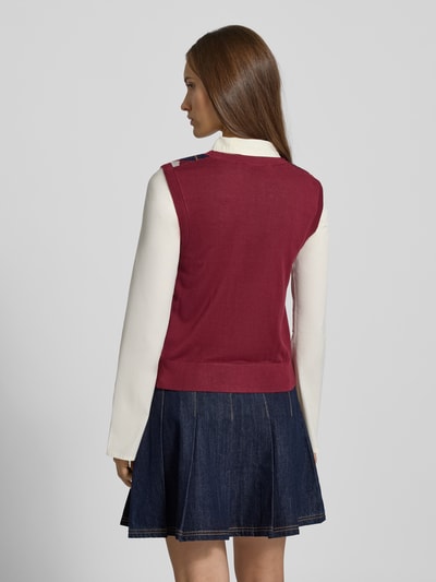 Review Pullunder mit gerippten Abschlüssen Bordeaux 5