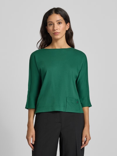 Marc Cain T-Shirt mit Rundhalsausschnitt und 3/4-Arm Dunkelgruen 4