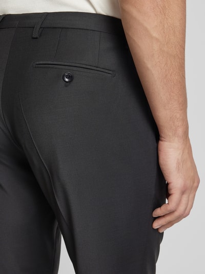 Cinque Slim Fit Anzughose mit Bügelfalten Modell 'Castello' Black 3