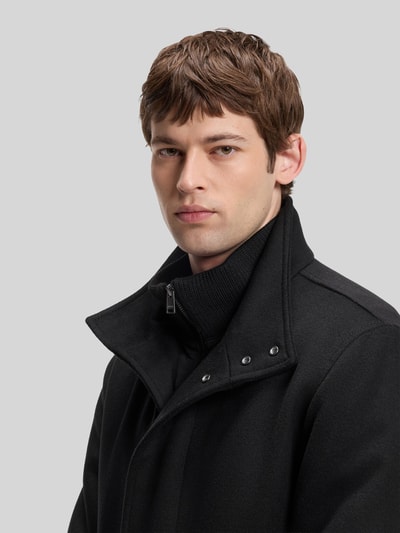 BOSS Mantel aus Wolle mit Kaschmir-Anteil mit Stehkragen Black 3