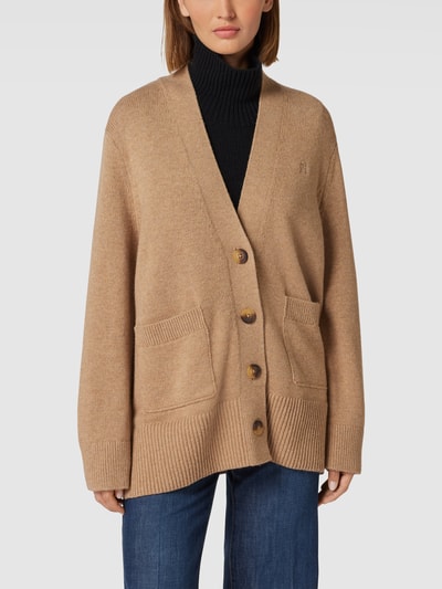 Tommy Hilfiger Strickjacke mit Eingrifftaschen Modell 'WOOL' Beige 4