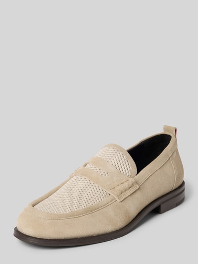 HUGO Loafers van echt leer Beige - 1