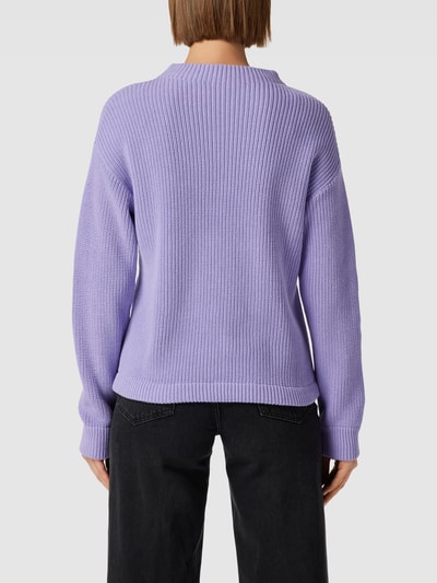 Jake*s Casual Sweter z dzianiny ze stójką Fioletowy 5