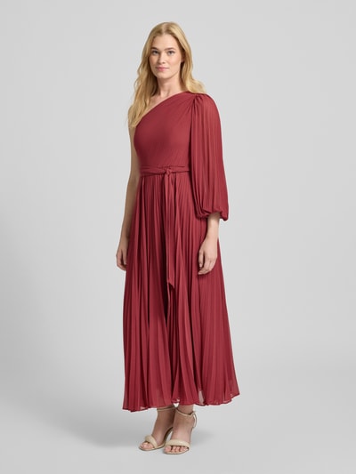 Forever New Avondjurk met plissévouwen, model 'Mina' Bordeaux - 1