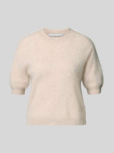 Herzensangelegenheit Gebreide pullover van een mix van linnen en wol met 1/2-mouwen Zand gemêleerd - 2