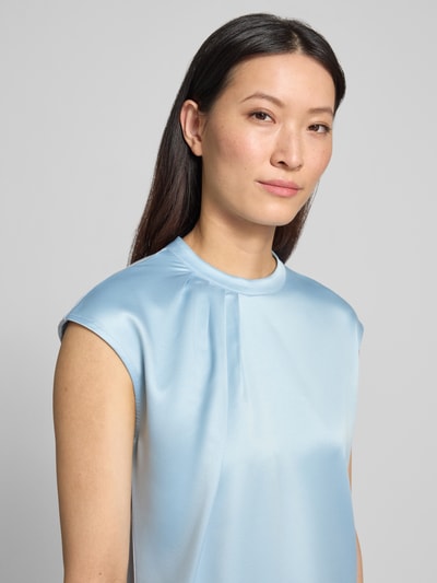 Jake*s Collection T-Shirt mit Drapierungen und Kappärmeln Bleu 3