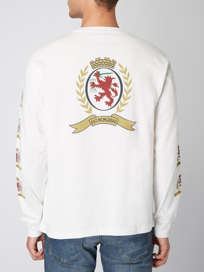 Tommy Jeans Longsleeve mit Wappen-Prints Beige Melange 5