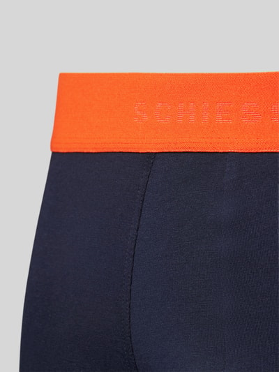 Schiesser Boxershort met elastische logo in band in een set van 2 stuks Marineblauw - 2