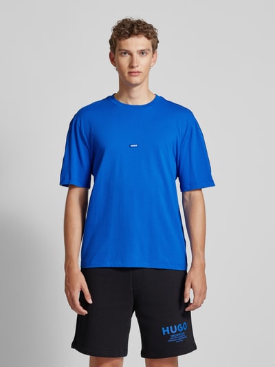 Hugo Blue T-Shirt mit Label-Patch Modell 'Neloy' Blau 4