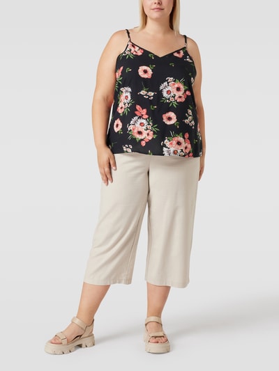 ONLY CARMAKOMA PLUS SIZE Top mit floralem Allover-Muster Black 1