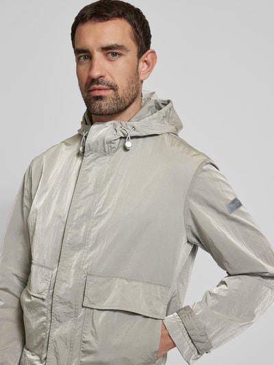 Marc O'Polo Regular Fit Parka aus wasserabweisendem Material mit Kapuze Mittelgrau 3