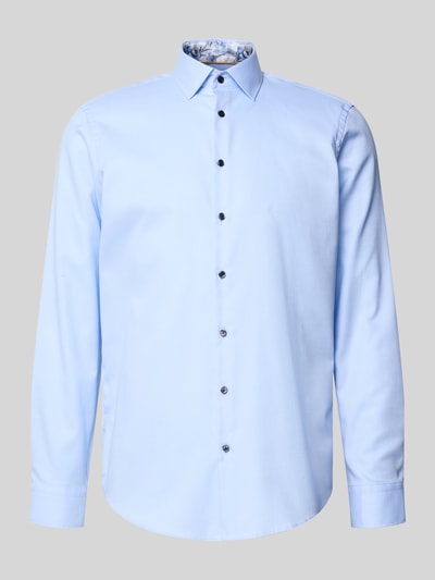 Jake*s Regular fit zakelijk overhemd van katoen met kentkraag Bleu - 2