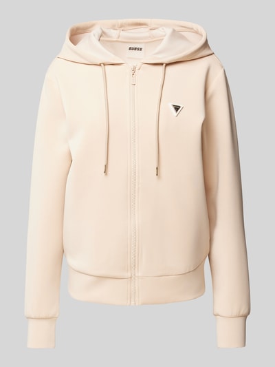 Guess Activewear Sweatjacke mit Label-Applikation Modell 'OLYMPE' Beige 2