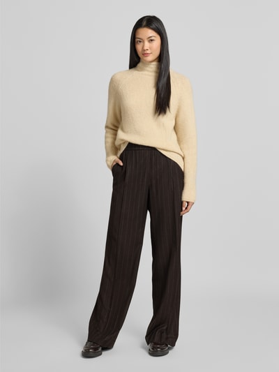 Bash Stoffen broek met elastische band Donkerbruin - 1