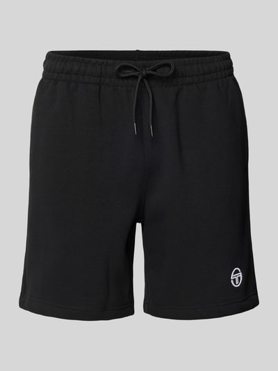 SERGIO TACCHINI Regular Fit Sweatshorts mit Logo-Stitching Modell 'SIMBA' Black 2