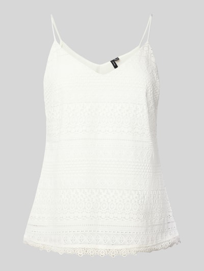 Vero Moda Relaxed Fit Trägertop aus Baumwoll-Mix Modell 'HONEY' Weiss 2