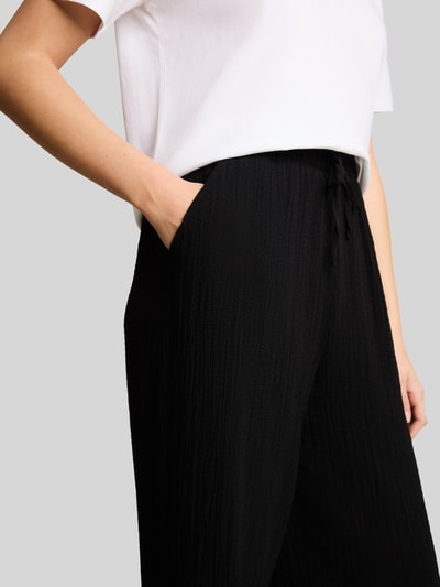 Tom Tailor Denim Wide Leg Hose aus Viskose-Mix Black 3