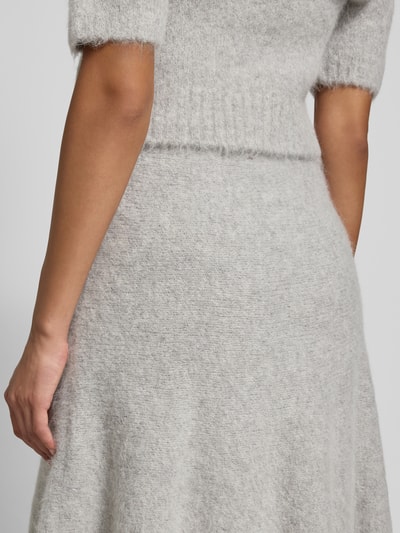 Samsøe Samsøe Strickrock aus Alpaka-Mix Modell 'JEANNE' Hellgrau Melange 3