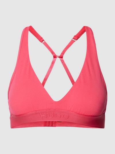 HUGO CLASSIFICATION Bralette mit Logo-Bund Modell 'Rip Triangle' Pink 2