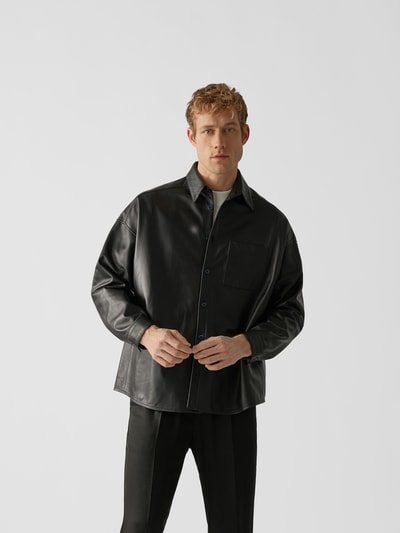 Marni Ledernes Hemd Schwarz 4