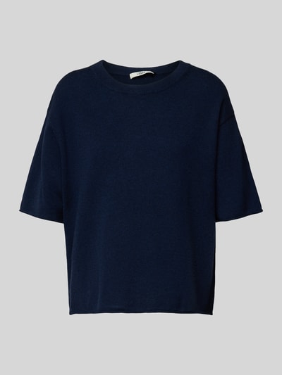 0039 Italy Strickshirt aus Kaschmir-Mix Modell 'Ines' Dunkelblau 2