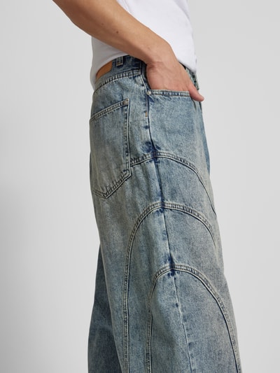 REVIEW Baggy Fit Jeans mit 5-Pocket-Design Dunkelblau 3