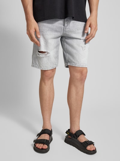 Only & Sons Regular Fit Jeansshorts im Destroyed-Look Modell 'EDGE' Hellgrau 4