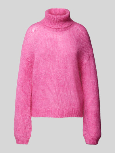 YAS Strickpullover mit Rollkragen Modell 'LAMBI' Pink 2