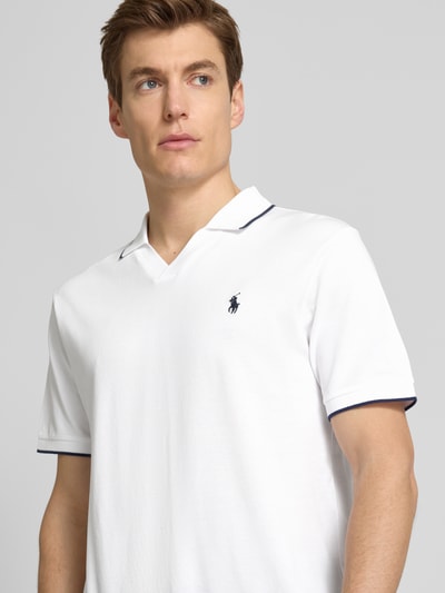 Polo Ralph Lauren Poloshirt mit Logo-Stitching Modell 'JOHNNY' Weiss 3