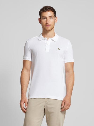 Lacoste Slim Fit Poloshirt mit Label-Badge Modell 'CORE' Weiss 4