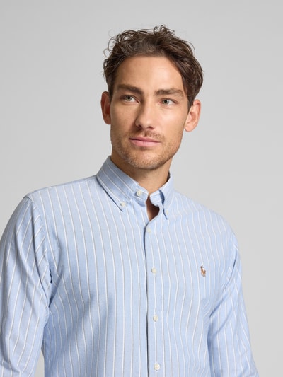 Polo Ralph Lauren Custom Fit Freizeithemd mit Button-Down-Kragen Blau 3