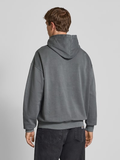 Pegador Oversized Hoodie mit Logo-Stitching und Känguru-Tasche Anthrazit 5