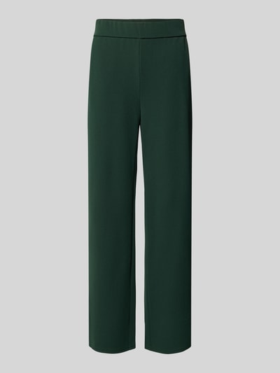 Produktfoto, Hose mit Gesäßtaschen van zero, donkere groene kleur, materiaalmix met stretch, regular fit, elastische band, bandwijdte maat 36 36 cm, binnenbeenlengte 72 cm