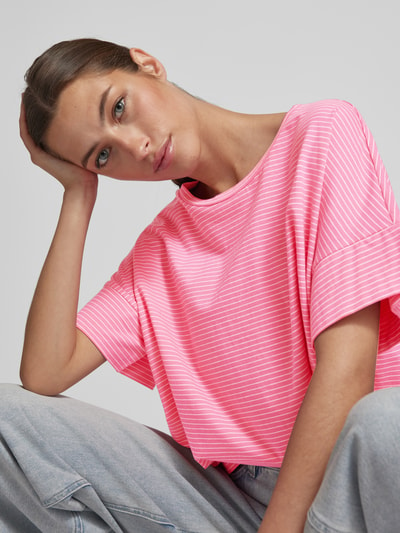 Tom Tailor T-Shirt mit Streifenmuster Pink 3