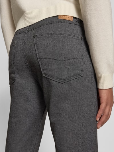 bugatti Regular fit broek met viscose, model 'Cordoba' Antraciet - 3