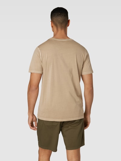 Gant T-Shirt mit Label-Stitching Beige 5