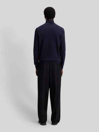 HUGO Regular Fit Troyer aus reiner Baumwolle Modell 'SAN QUINTUS' Marine 5