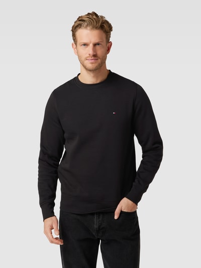 Tommy Hilfiger Gebreide pullover met labelstitching Zwart - 4