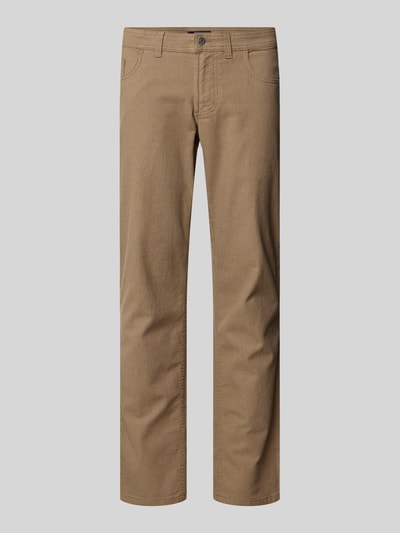 Christian Berg Men Jeansy o kroju slim fit w 5 kieszeni Jasnobrązowy 2