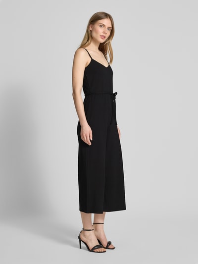 Jake*s Casual Jumpsuit aus Viskose-Mix mit Spaghettiträgern und Bindegürtel Black 1