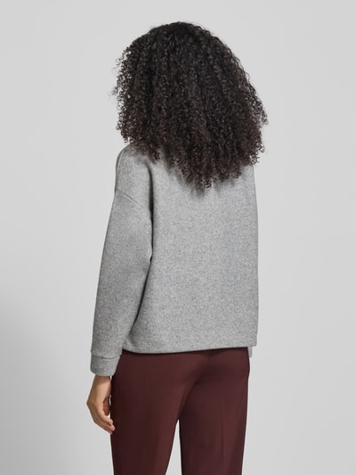 Tom Tailor Bluza o kroju relaxed fit ze stójką Jasnoszary melanż 5